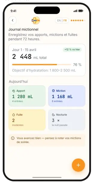 Suivi des symptômes patient Uro-OS