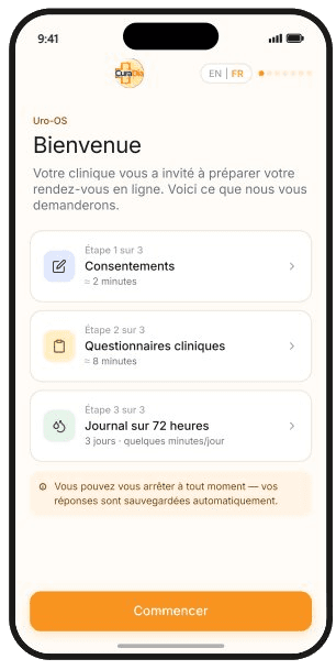 Uro-OS patient app